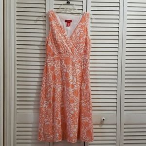 Anne Klein sleeveless printed summer dress size 8
